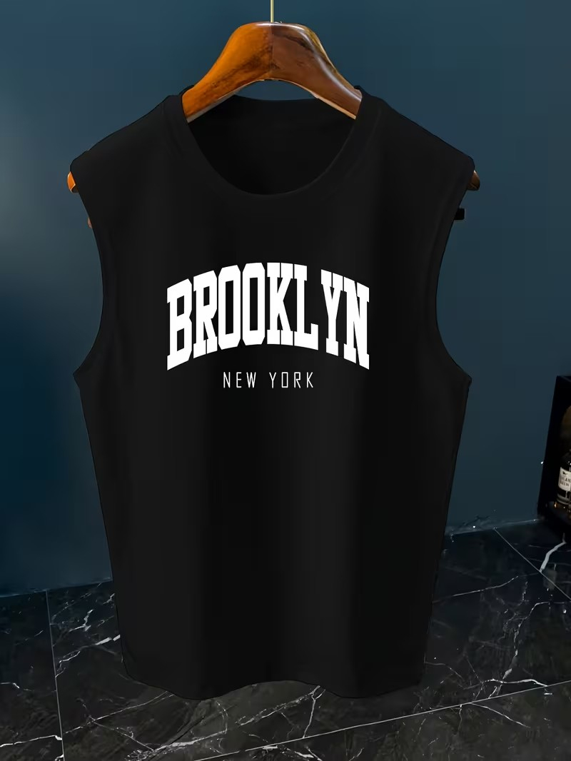 Street Fashion Paris - Męski minimalistyczny tank top bez rękawów