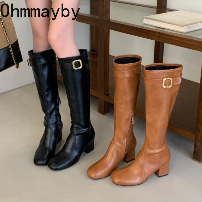 Damskie retro kozaki do kolan  – Street Fashion Winter recenzja i cena