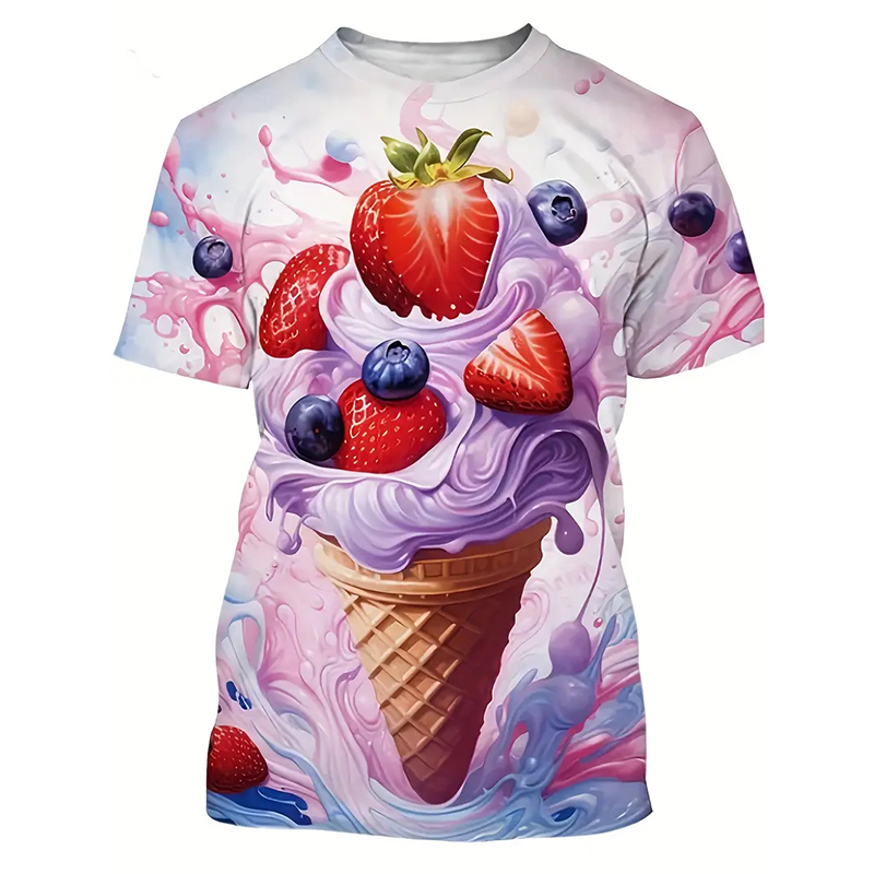 Ice Cream Color Fashion T-shir – Street Fashion Trend 2025 recenzja i cena