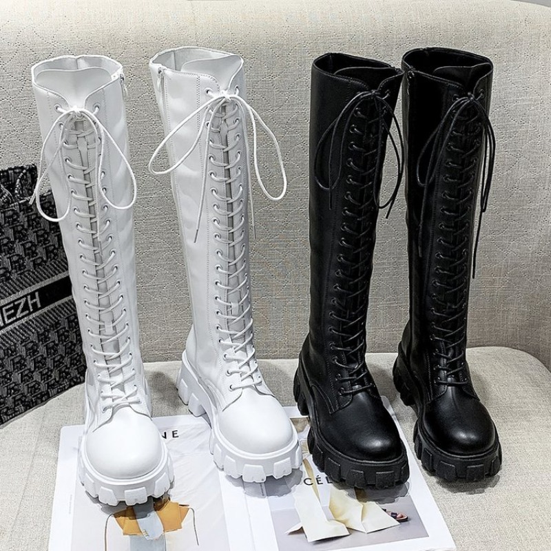 Damskie kozaki za kolano sznur – Street Fashion Winter recenzja i cena